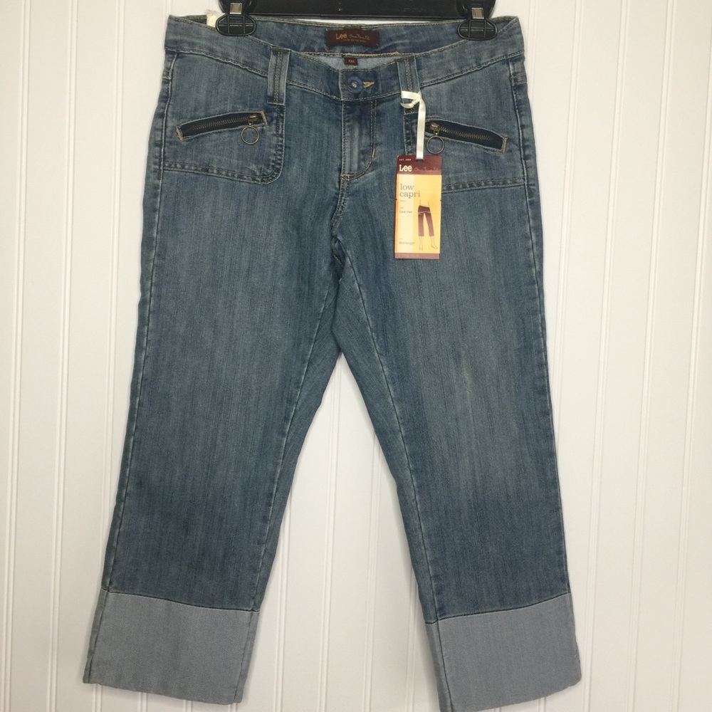 Lee Womens Cuffed Capri Jeans - 4